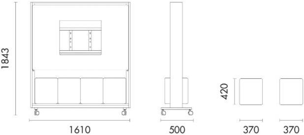 Grado Design Тумба под телевизор из мдф на колесиках Walker Wal-sc-02 - Вид №3
