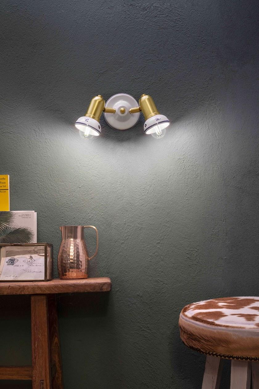 FERROLUCE Регулируемый круглый керамический настенный светильник Savona C563 - Вид №1