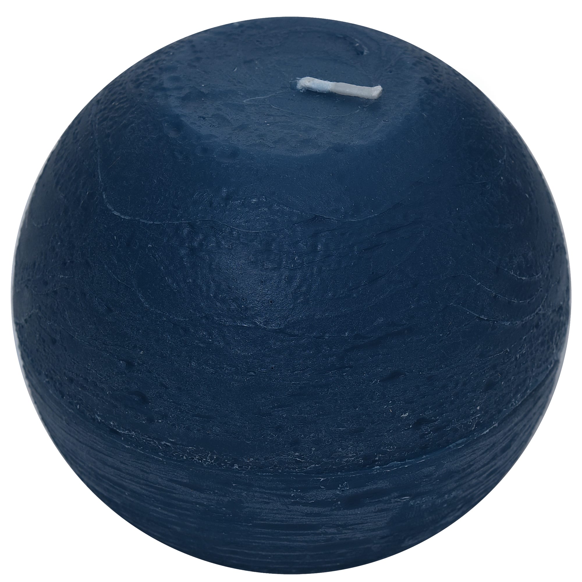 82606744 Свеча-шар «Рустик» 10 см цвет тёмно-синий Santreyd 