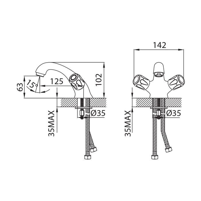 TA19017BW5 MI Milardo Tasman Смеситель для умывальника Tasman Россия  - Вид №4