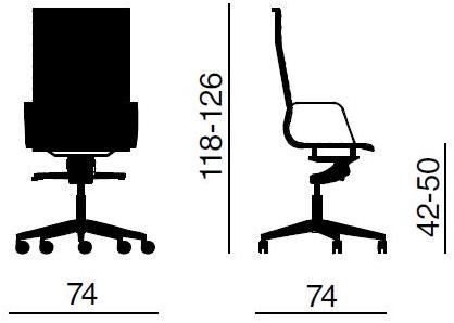 Quadrifoglio Стул для руководителя с высокой спинкой Diva soft sun-id-1504060 - Вид №3