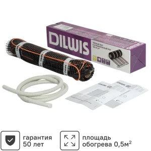 Нагревательный мат для теплого пола DILWIS 0.5 м2 80 Вт 89398457 STLM-2106347