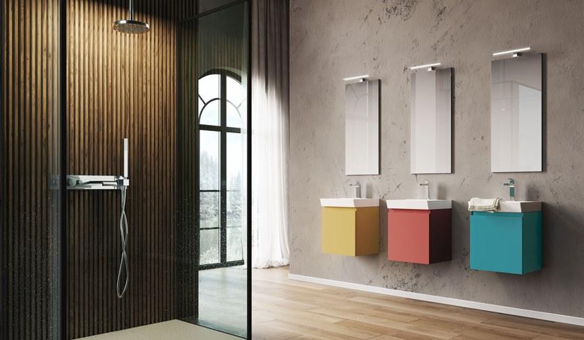 Mobiltesino Лаковая тумба под умывальник с зеркалом Cromo sun-id-1377001 - Вид №1