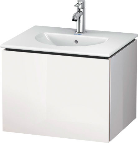 LC616004949 L-Cube Тумбочка подвесная Графит матовый, декор Duravit - Вид №1