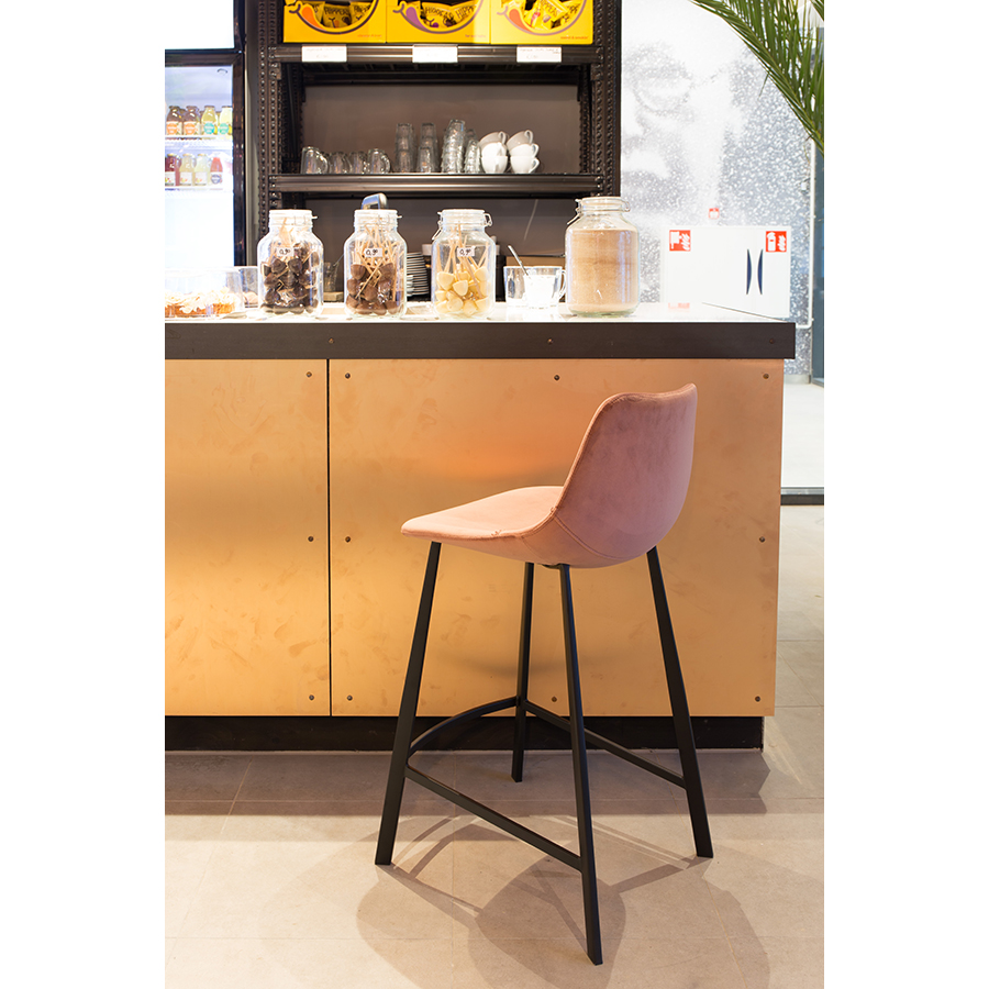 Стул высокий Franky темно-розовый Dutchbone 1500065 - Вид №1