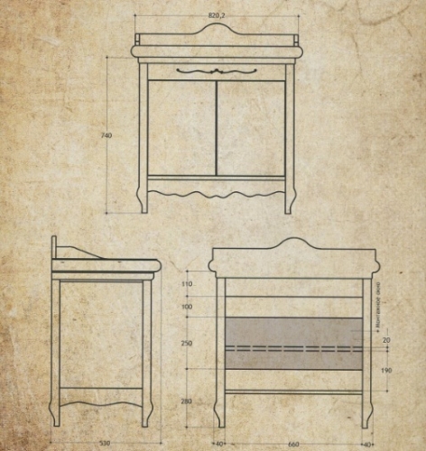 Тумба под раковину MIGLIORE Impero ML.IMP-BA090.NC цвет Noce  - Вид №4