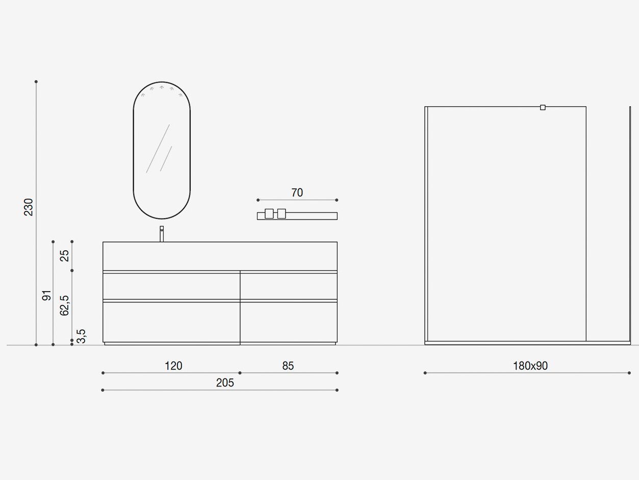 Модульная система ванной комнаты ARCOM ARCH-00106877 - Вид №3