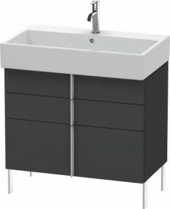 VA658704949 Тумбочка напольная Vero Air #VA6587 784 x 431 мм Графит матовый, декор