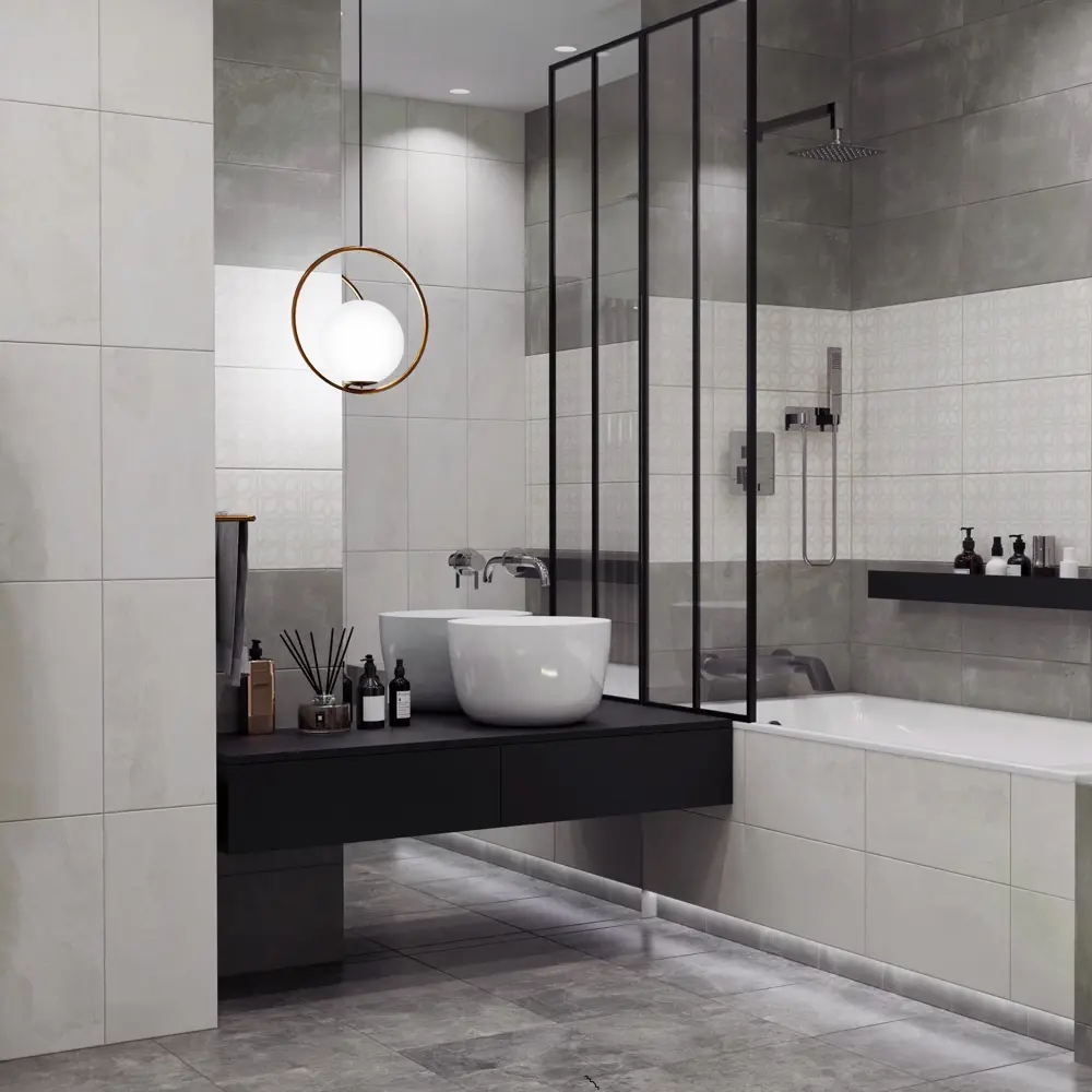 Настенная плитка Axima Лилль — серый матовый шик для интерьера 89231671 STLM-0947020