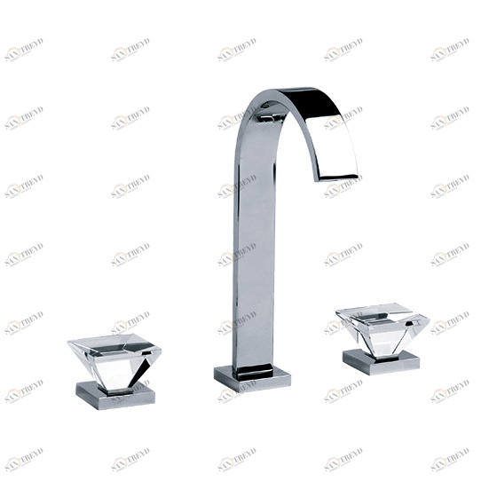 Смеситель для раковины на три отверстия ½" JOERGER Empire Royal Crystal 627.30.800.000-AA