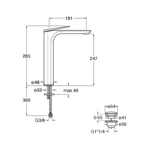Однорычажный смеситель для раковины