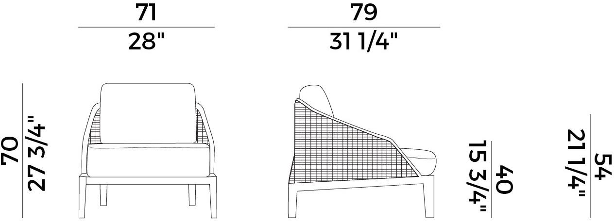 Potocco Кресло с подлокотниками Grace 834/pb - Вид №3
