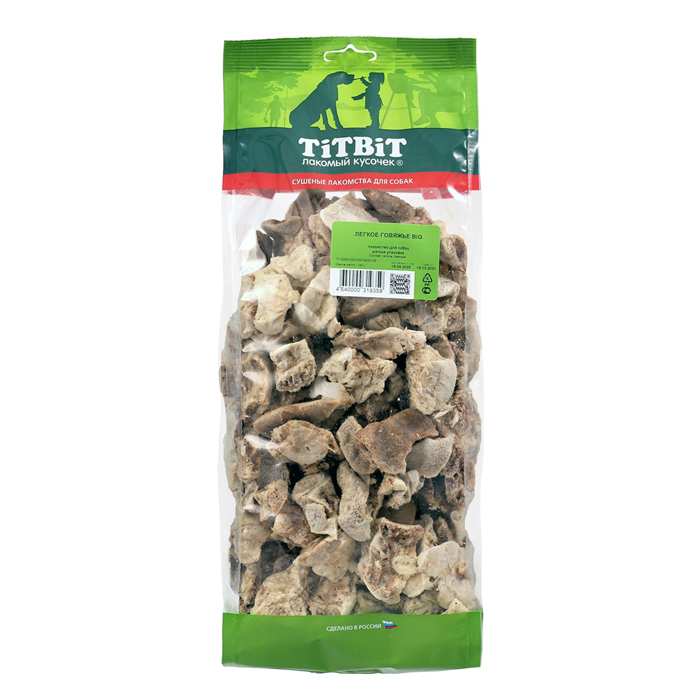 Т0043647 Лакомство для собак Легкое говяжье BIG TITBIT 