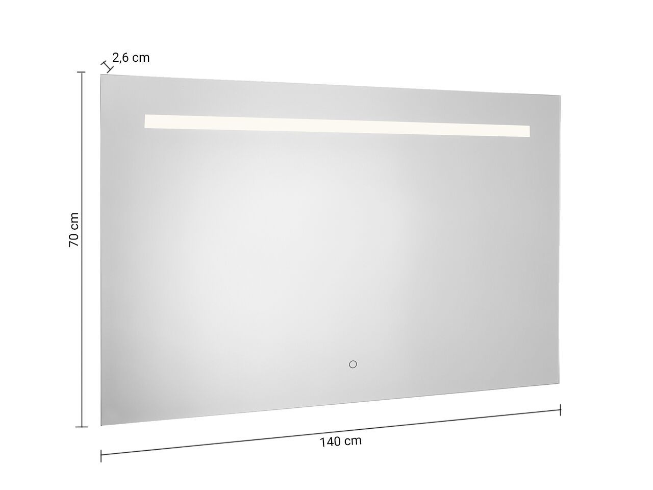 Прямоугольное зеркало со встроенным освещением для ванной комнаты GEDY EDGAR ARCH-00095266 - Вид №4