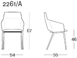 Zanotta Стул из ткани с высокой спинкой sun-id-1403432 - Вид №2