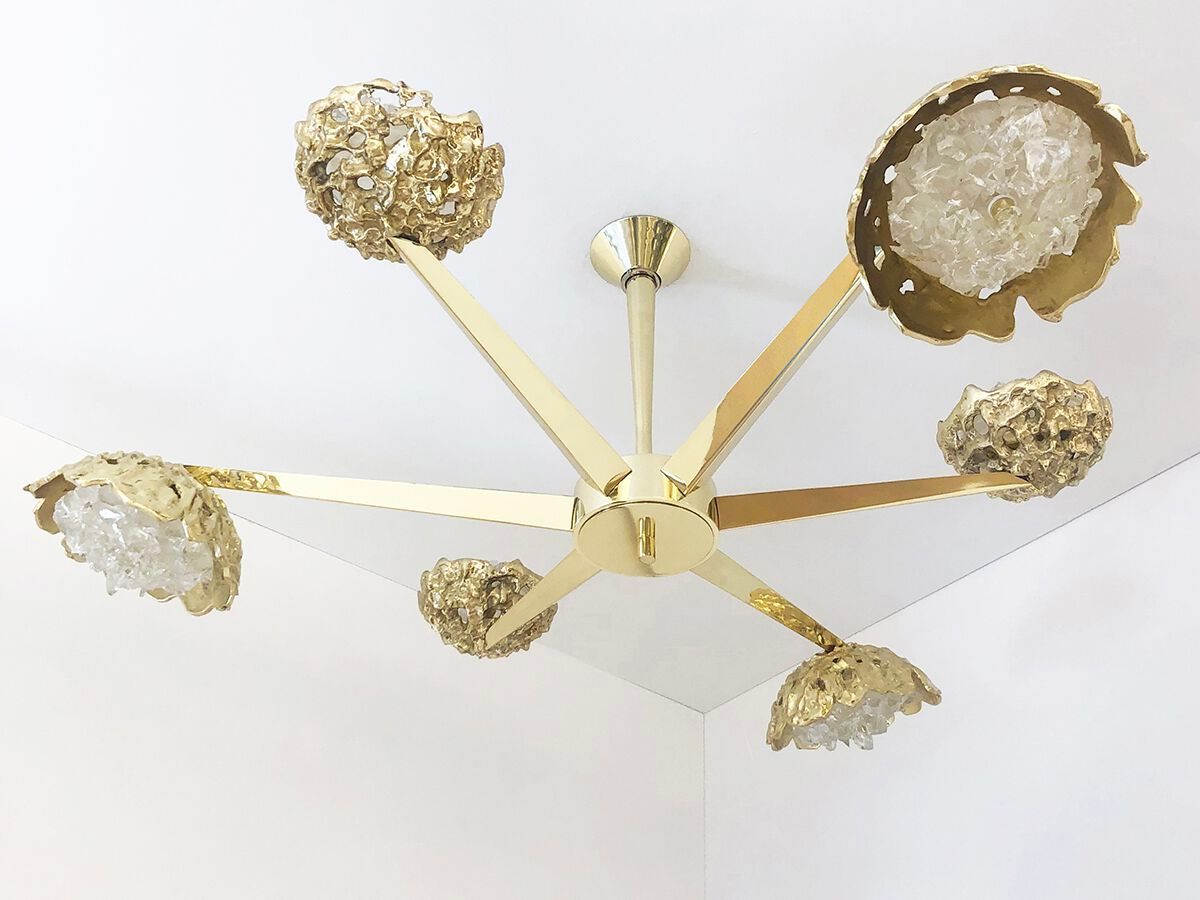 Потолочный светильник из латуни с кристаллами GASPARE ASARO FUSIONE ARCH-00144668 - Вид №1