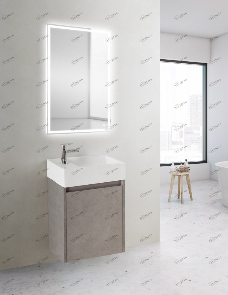 Мебель для ванной левосторонняя BelBagno KRAFT MINI-450/250-1A-SO-PG-L 