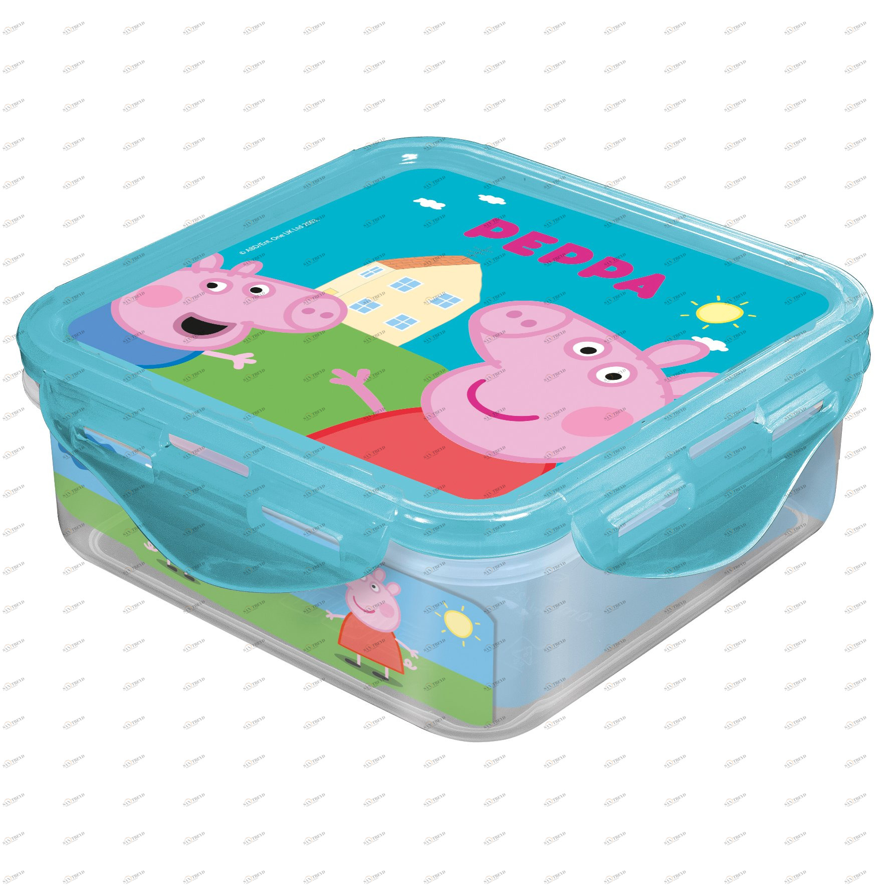 Контейнер пластиковый квадратный "Свинка Пеппа", 500 мл STOR СВИНКА ПЕППА 335648 Голубой Santreyd 