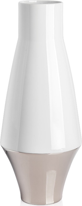 10607390 Haviland Ваза 46см "Графика" (белая с платиной) п/к Фарфор 