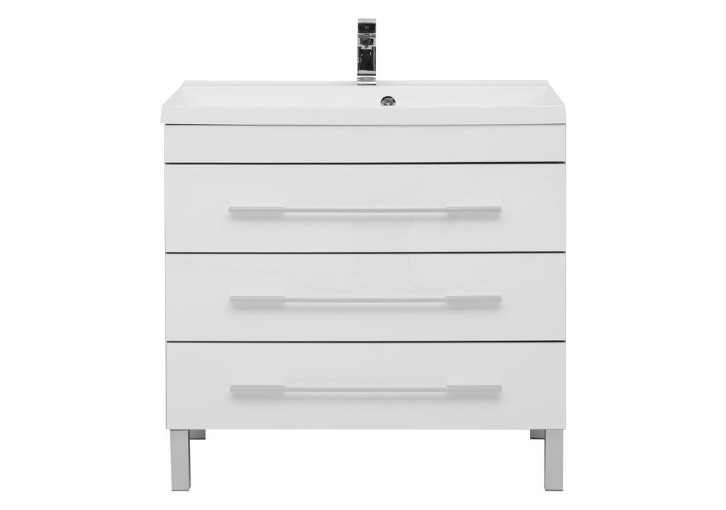 Тумба с раковиной Aquanet Верона NEW 90 белый (напольная 3 ящика) 0017847000204119 - Вид №2