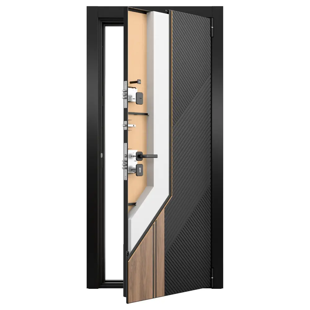 Дверь входная металлическая Браун Скай 86x205 см правая шелк белый с зеркалом TOREX STLM-2178209 - Вид №13