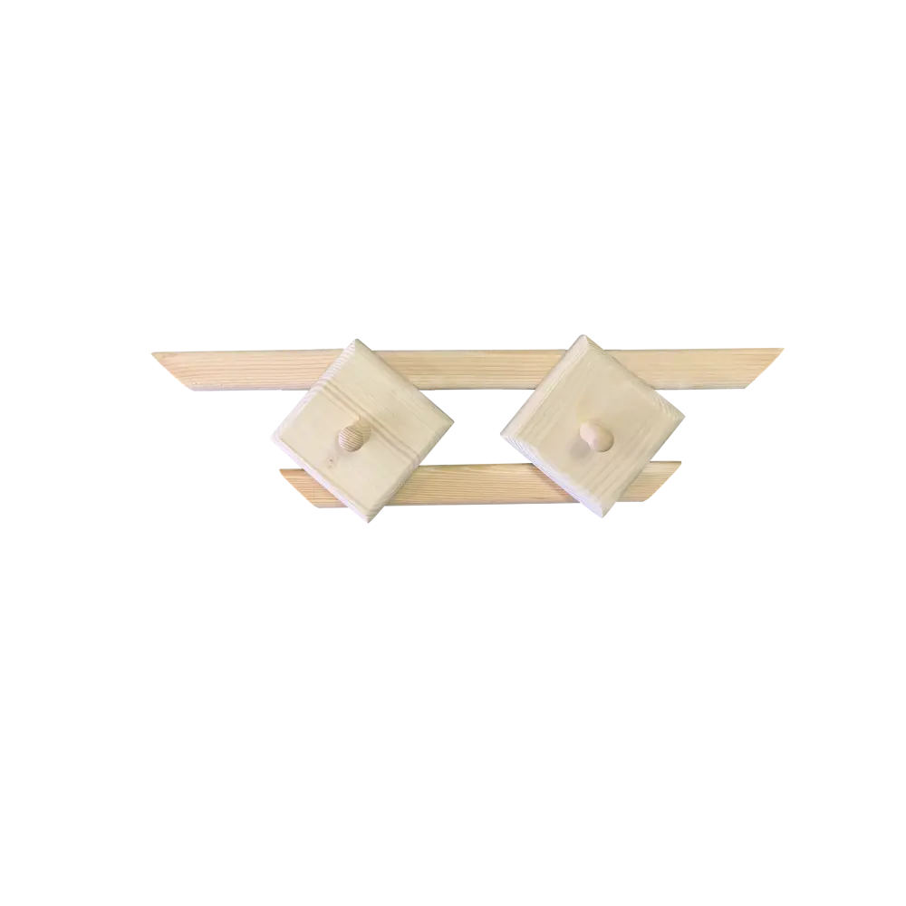 Вешалка настенная 2 крючка цвет бежевый Santreyd STLM-2139153