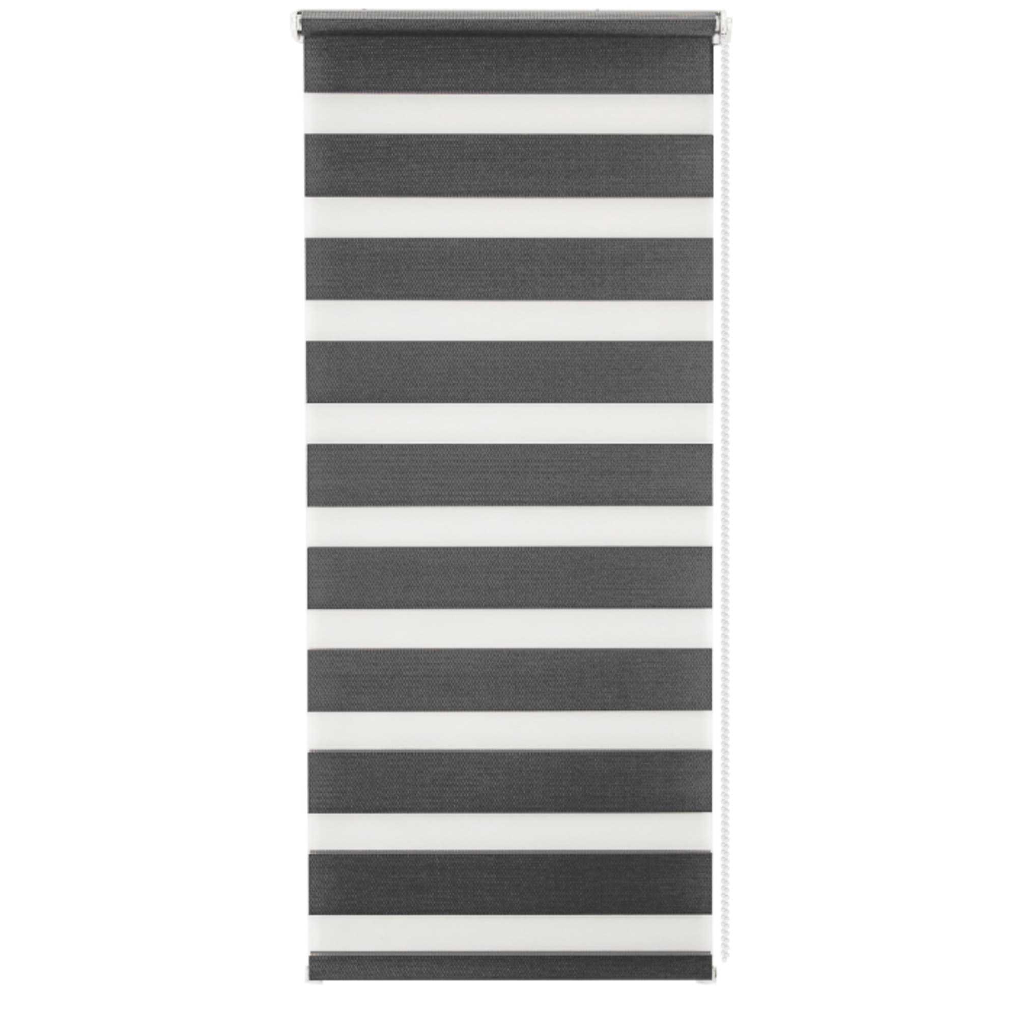 82614430 Штора рулонная день-ночь Miamoza Silver 40x160 см, цвет графит Santreyd 