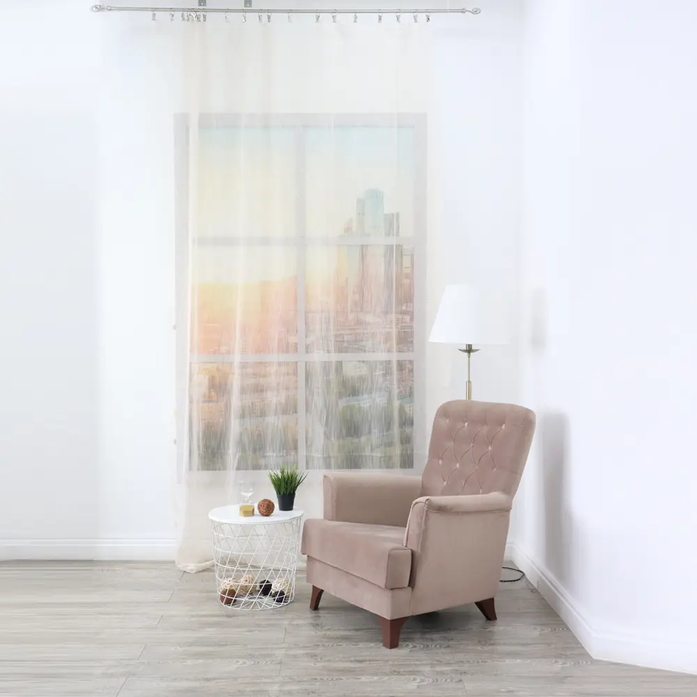 Тюль 1 м/п Однотонный 36009 сетка фэнтези 295 см цвет шампань TEX REPUBLIC STLM-2150414 - Вид №3