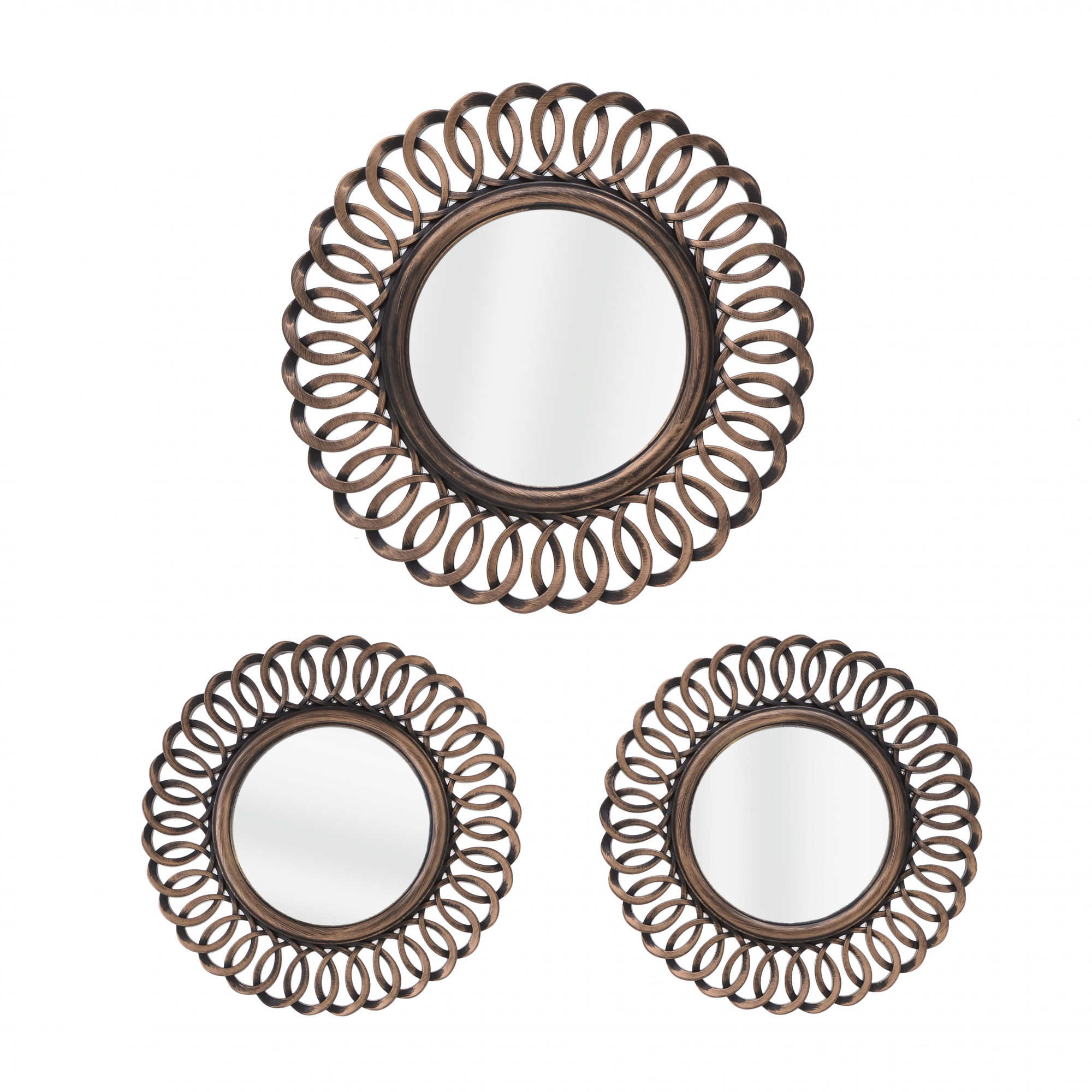 3870290.0018 ДЕКОР НАСТЕННЫЙ-ЗЕРКАЛО, НАБОР 3 ПРЕДМЕТА TO4ROOMS 