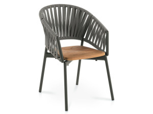 Садовое кресло из ремней и тика