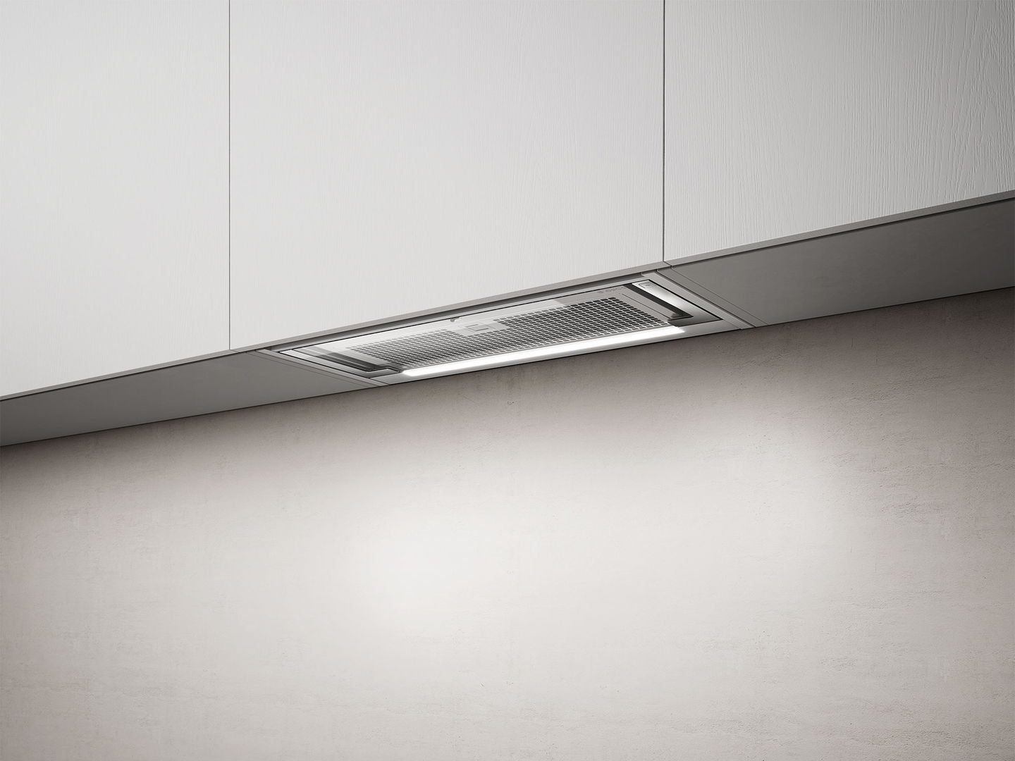 GLASS OUT IX/A/60-PRF0109787 Вытяжки / встраиваемая, 60 см, 1000 куб.м., электронное управление, светодиодное освещение, нержавеющая сталь+белое стекло Elica  - Вид №2