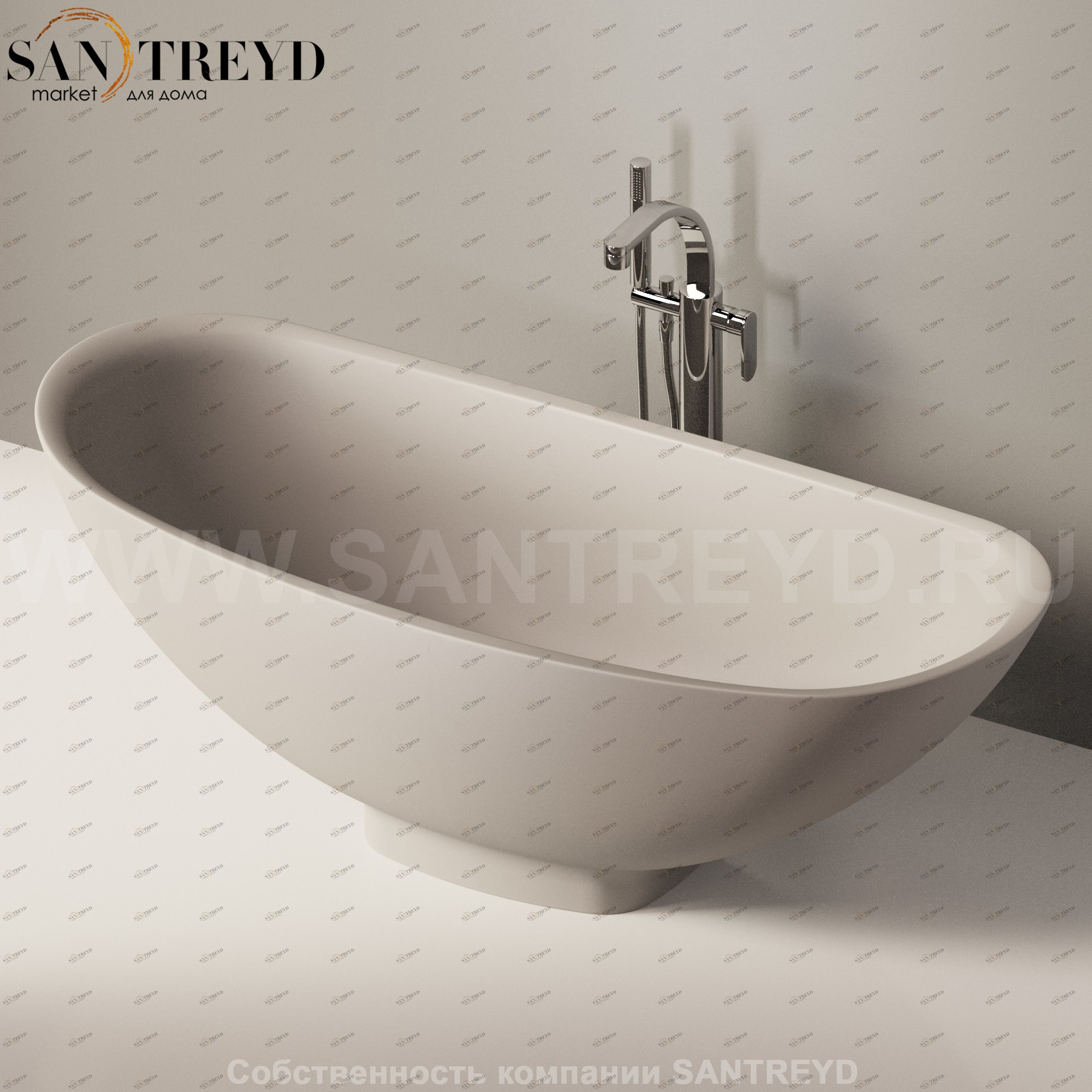 Flaminia IO e SI Ванна свободностоящая 165 см серая IOeSI70SM.1019 Ceramica Flaminia