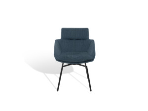 Мягкий стул с крестообразной рамой и низкими подлокотниками