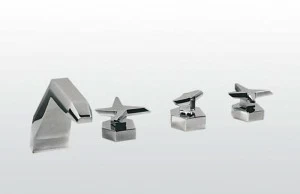 RUBINETTERIE STELLA Комплект для ванны на 4 отверстия с переключателем Stella 3256
