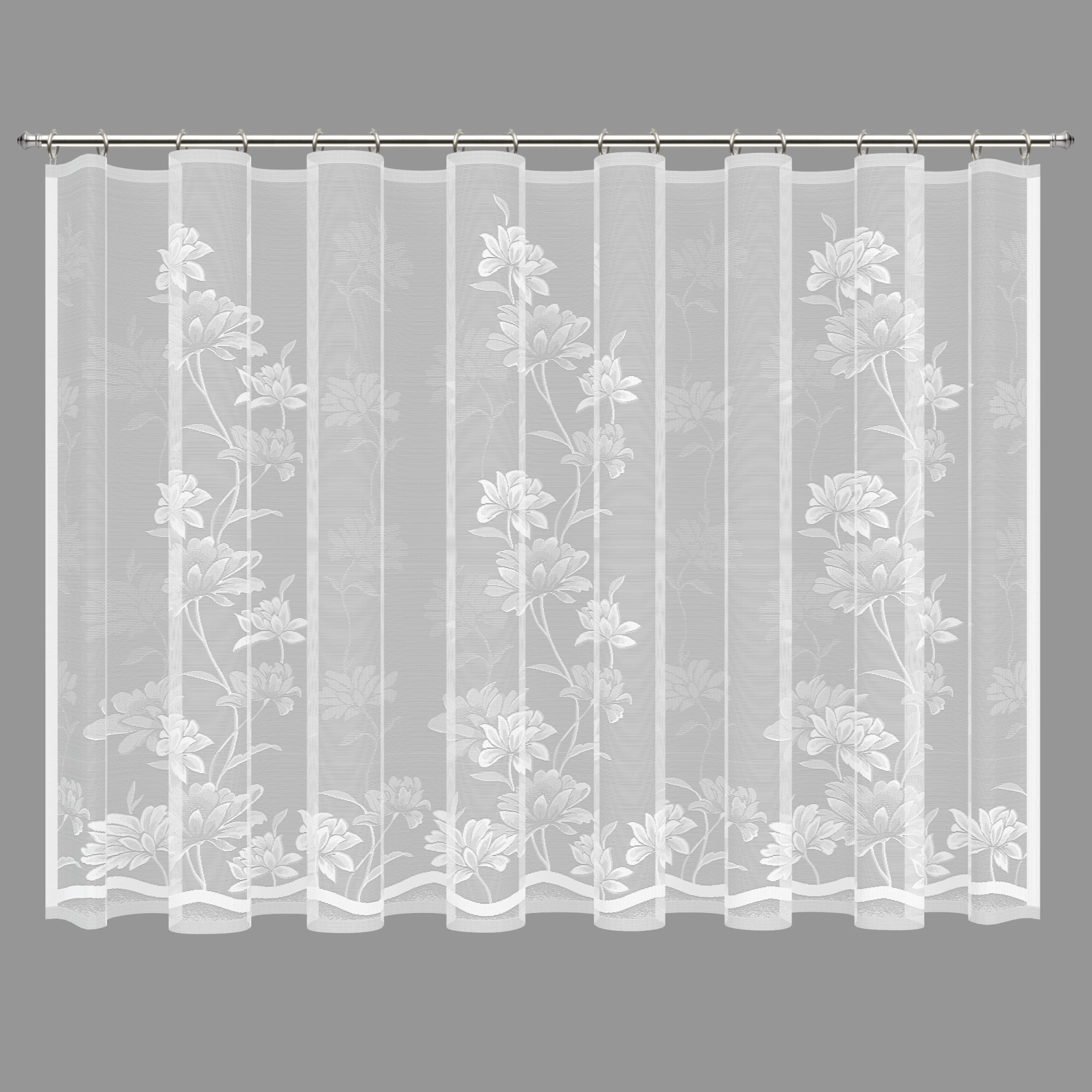 85276016 Тюль для кухни "Лианы" 200x165 см цвет белый Santreyd  - Вид №1