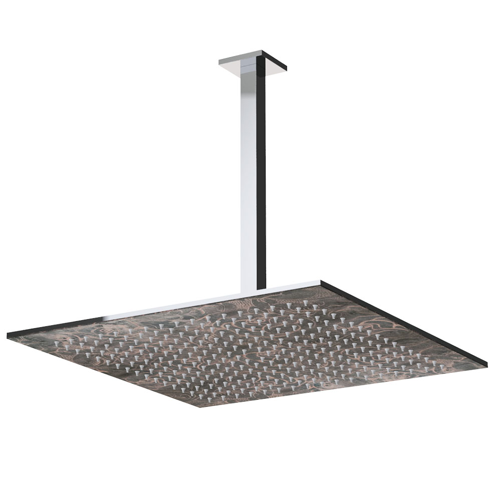 Graffio Квадратная лейка для душа 400 × 400 мм с круглым потолочным кронштейном 300 мм. AR854  - Вид №1