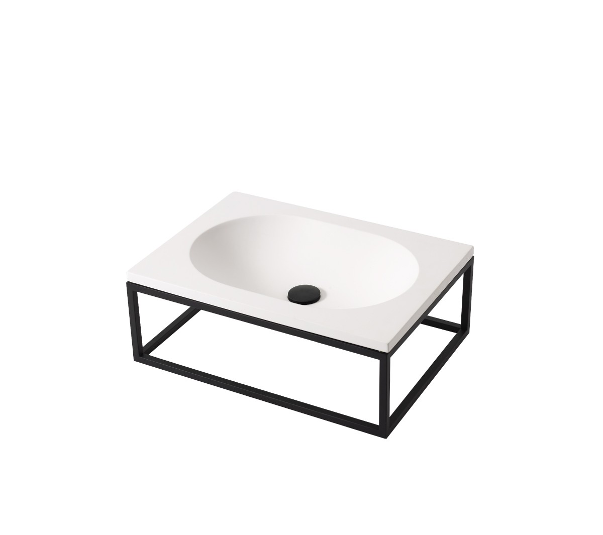 COMP-composizione gs1a Подвесная раковина настенная прямоугольная Ex.T Frame черная