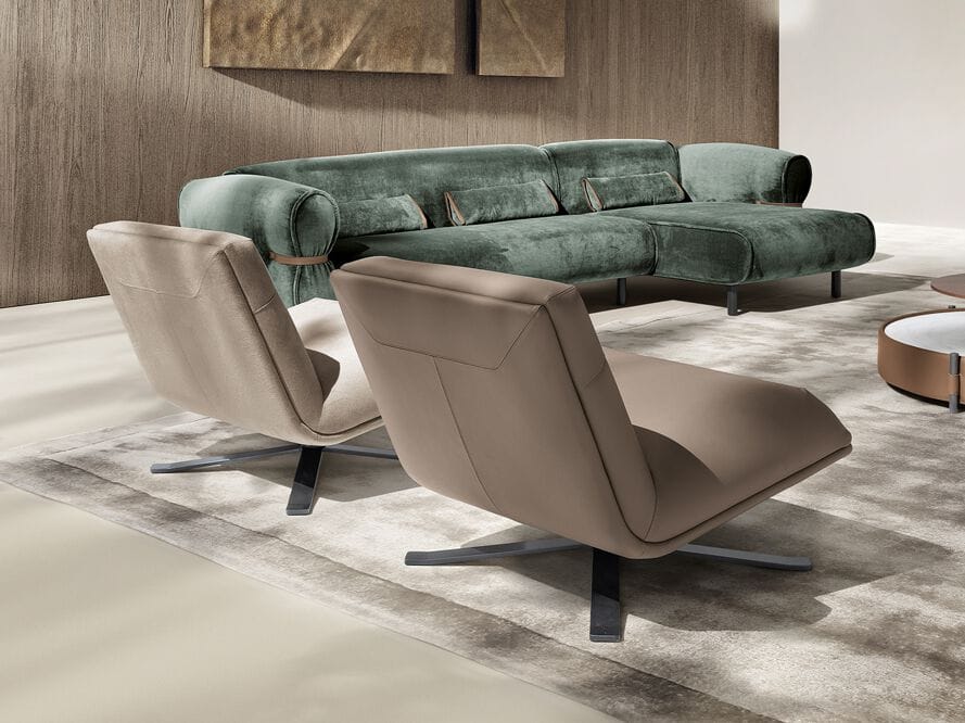 Спицевое кожаное кресло без подлокотников Max Divani SCOTT ARCH-00042775 - Вид №3