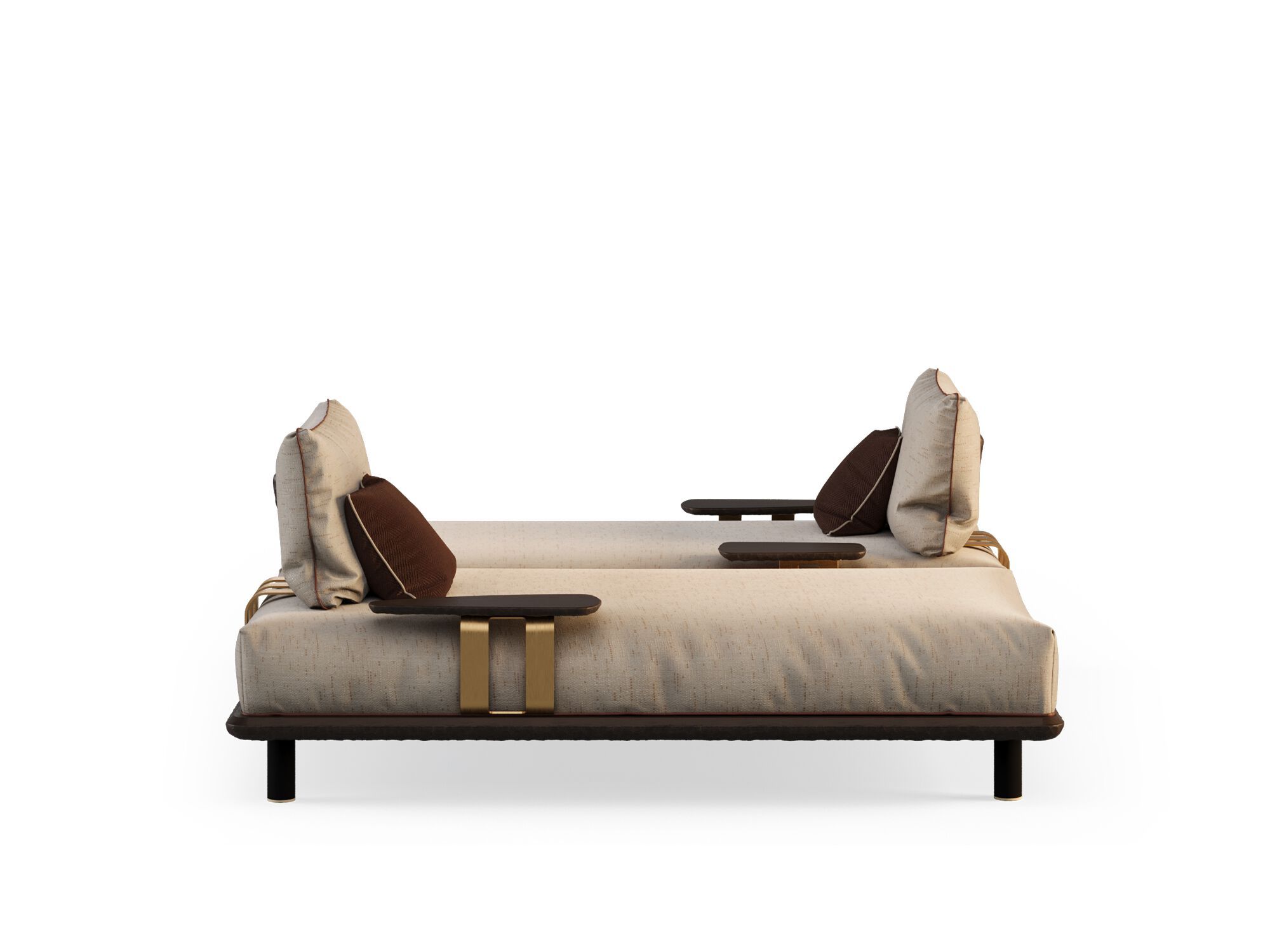 Тканевая двуспальная кровать для сада Myface Terra Preta ARCH-00013232