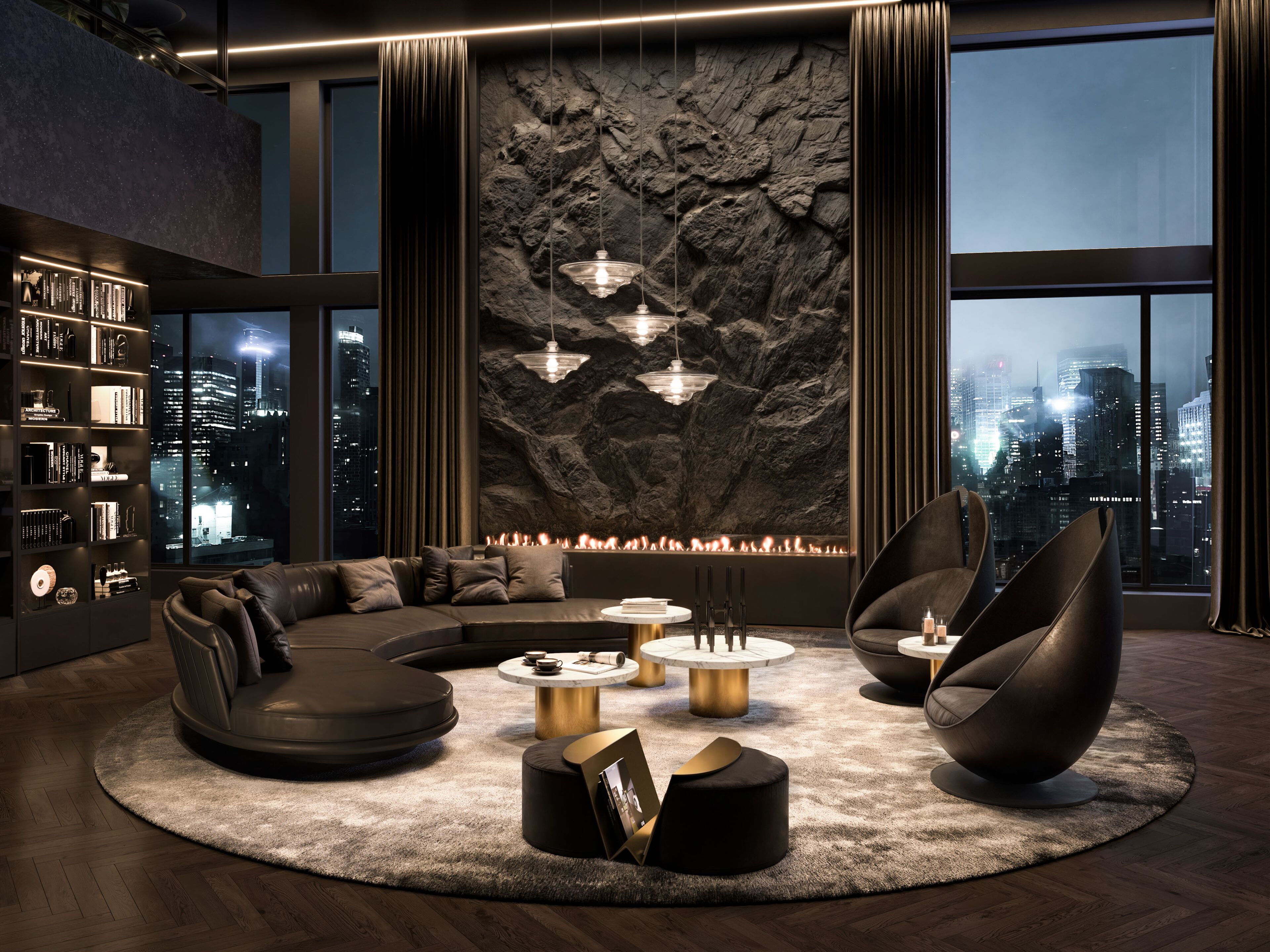 Кожаный пуфик с журнальной стойкой Wayne Enterprises Home Collection WE-158 ARCH-00124735 - Вид №7