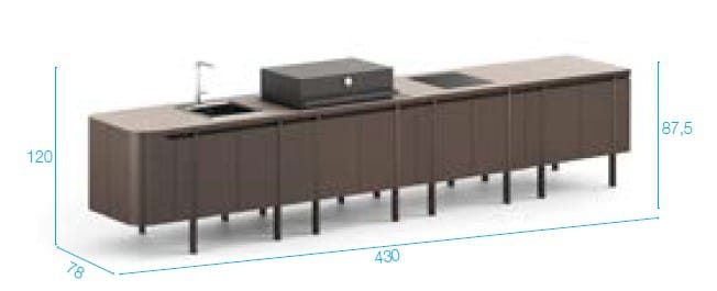 Алюминиевая электрическая уличная кухня с барбекю emu Эмили ARCH-00004299