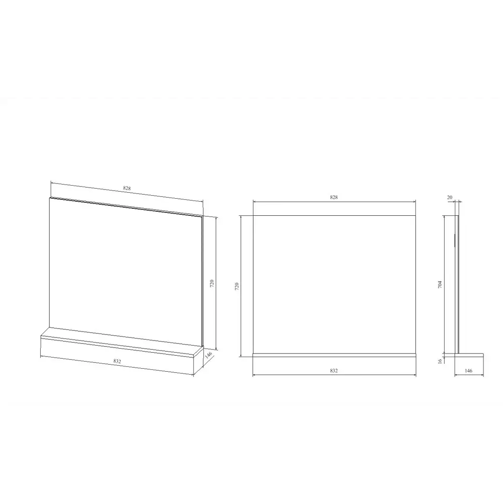 Зеркало «Элеганс» с полкой 85x72 см цвет светлое дерево 83241787 STLM-2201356 Santreyd - Вид №4