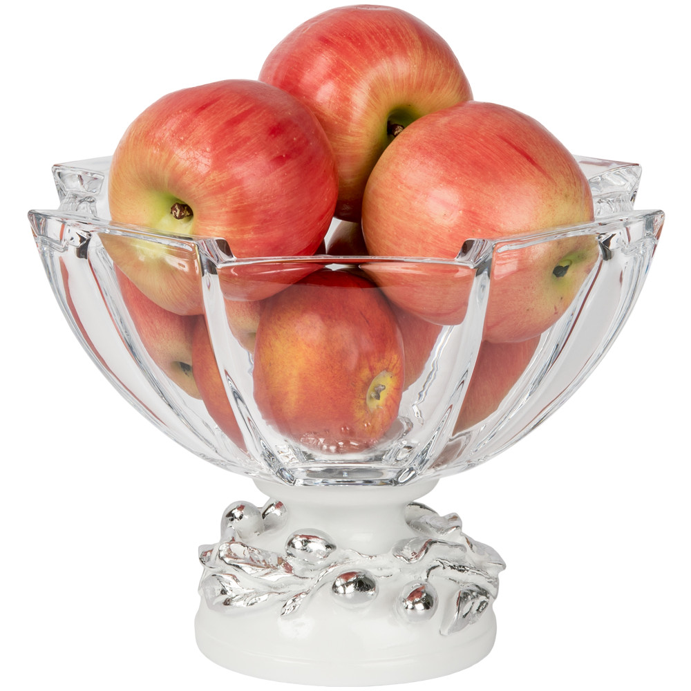 52106 Фруктовница-конфетница Oliva Branch Silver BOGACHO 4627196591394 - Вид №3