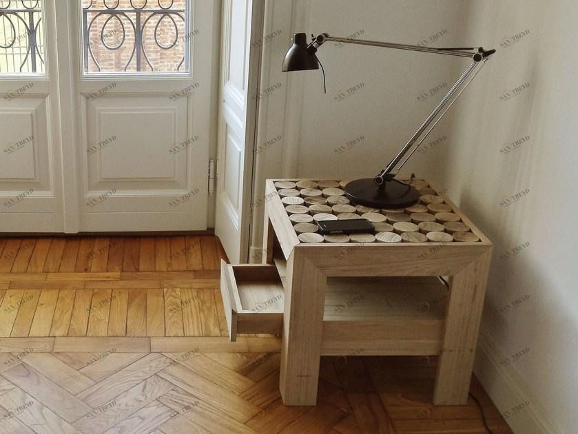 mg12 Прикроватная тумбочка из массива дерева с ящиками Sofia sun-id-1492434