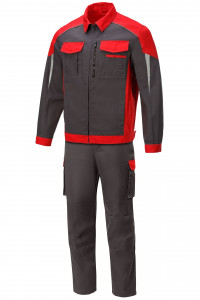 5044436 Костюм NEW графит красный STATUS  Летняя спецодежда  размер 60-62/170-176