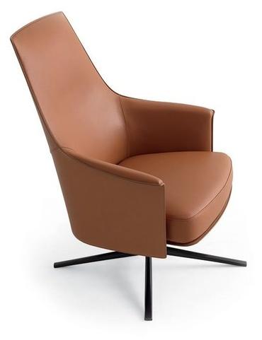 Poliform Поворотное кожаное кресло с 4-мя спицами и подлокотниками Stanford sun-id-1373853 - Вид №6