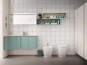 Birex Подвесная лакированная угловая тумба под умывальник Lapis