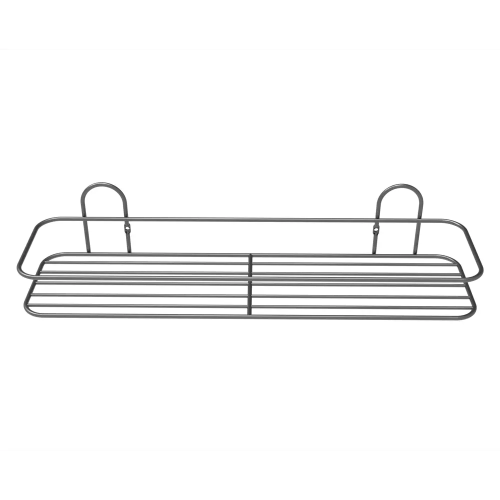 Полка для ванной Lemer Rhine одноярусная 10x40 см металл цвет графит STLM-2032829