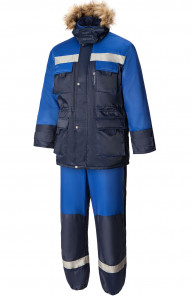 64875 Костюм "Вихрь" зимний василек-синий с СВП  Зимняя спецодежда  размер 60-62/182-188