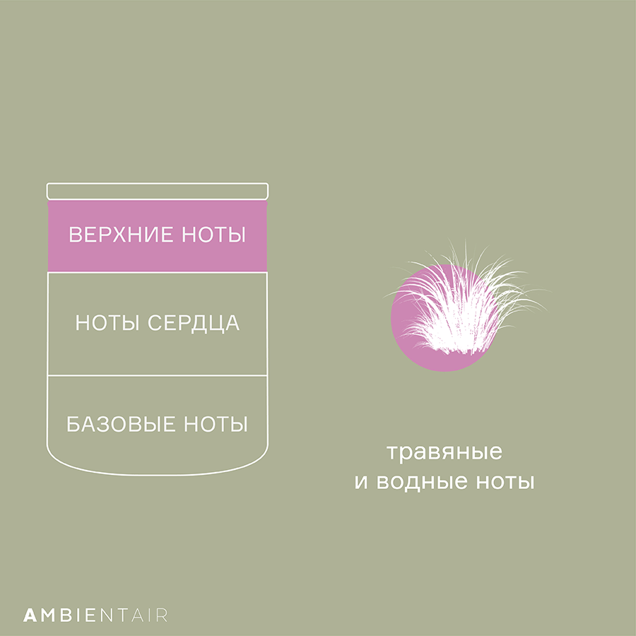 VV040WBHFA Свеча ароматическая sublime, Черный бамбук, 40 ч Ambientair  - Вид №5